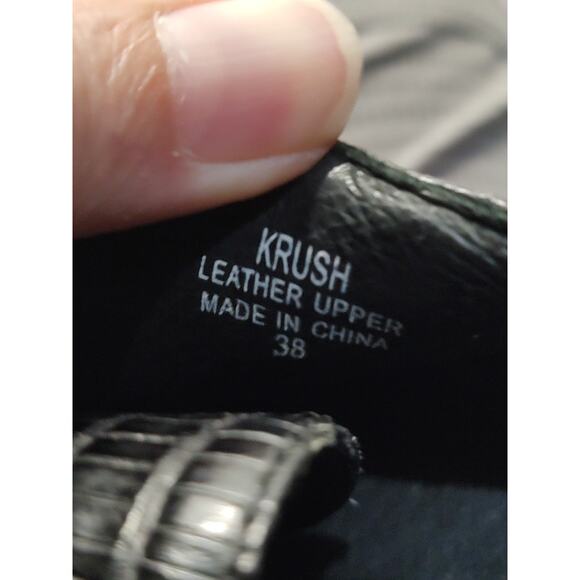 Stylish Ash Krush Black Snakeskin Crocodile Style Studded Sneakers Sz 38 US 7.5 - Picture 13 of 13